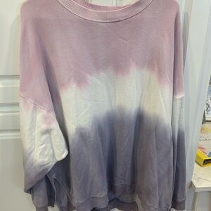 American Eagle Soft Pink and Lavender women’s L Sweatshirt Jegging Fit